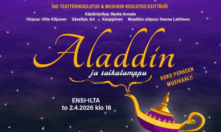 Aladdin teatteriesityksen mainoskuva
