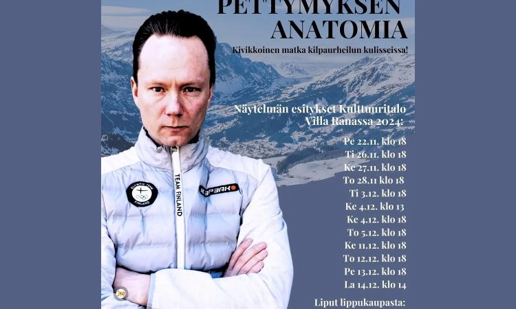 Pettymyksen anatomia teatteriesityksen juliste